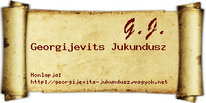 Georgijevits Jukundusz névjegykártya